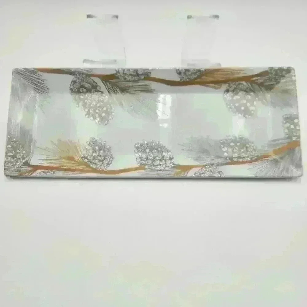 St. Nicholas Square 12 3/4" x 5" Holiday Ceramic Food Safe Serving Tray - Picture 2 of 8